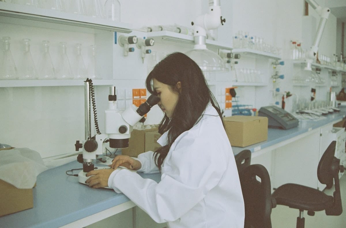 Clinical research and medical trial laboratory setting