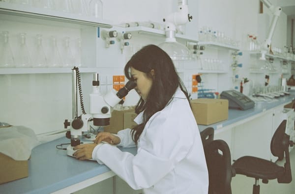 Clinical research and medical trial laboratory setting